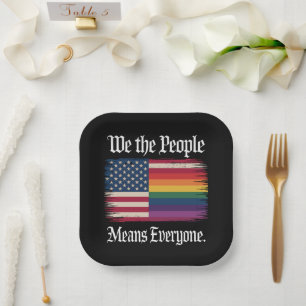 Wir das Volk bedeutet jeder USA LGBT Gleichheit Pappteller