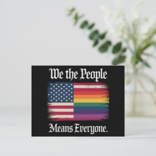 Wir das Volk bedeutet jeder USA LGBT Gleichheit  Postkarte