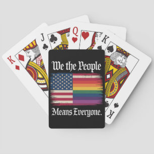 Wir das Volk bedeutet jeder USA LGBT Gleichheit  Spielkarten