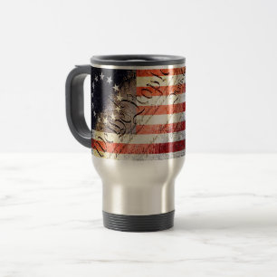 WIR DAS VOLK Betsy Ross gealterte Holzamerikanisch Reisebecher
