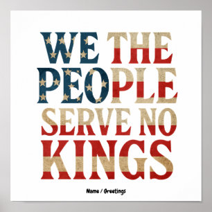 Wir Das Volk Dienen Keinem König Pro-Demokratie Pa Poster