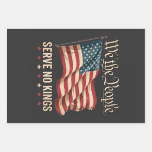 Wir Das Volk Dienen Keinem König USA Patriotisch Geschenkpapier Set
