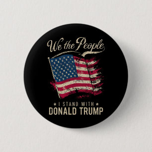 Wir das Volk ich stehe hinter Donald Trump Vintage Button
