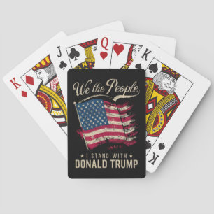 Wir das Volk ich stehe hinter Donald Trump Vintage Spielkarten