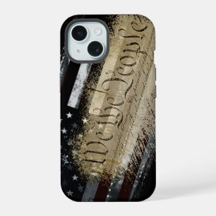 Wir Das Volk Industrielle Amerikanische Flagge iPhone 15 Hülle