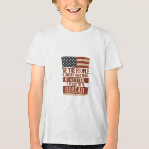 Wir, das Volk, lesen das Fahnenzitat noch einmal Tri-Blend Shirt