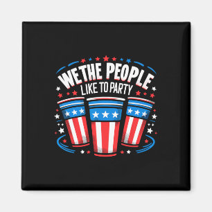 Wir das Volk mögen Beer Pong Party Lustig 4. Magnet