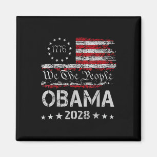 Wir Das Volk Obama Präsident 2028 Vintage Us Flagg Magnet