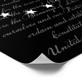 Wir, das Volk Präambel der US-Verfassung 4. Juli Poster (Ecke)