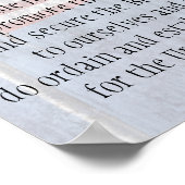 Wir, das Volk, Präambel der US-Verfassung Klassenz Poster (Ecke)