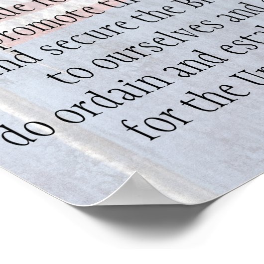 Wir, das Volk, Präambel der US-Verfassung Klassenz Poster (Ecke)