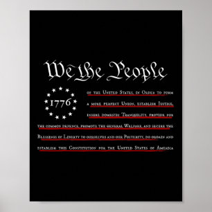 Wir das Volk Präambel uns Verfassung 4. Juli Poster