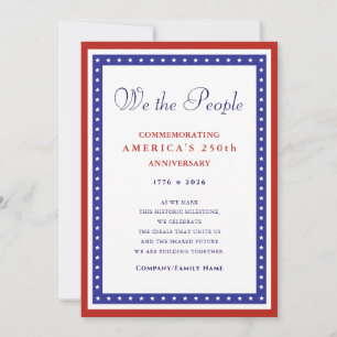 Wir, das Volk, Semiquincentennial 1776 Amerika 250 Feiertagskarte