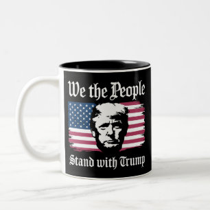 Wir das Volk stehen hinter Donald Trump Unterstütz Zweifarbige Tasse