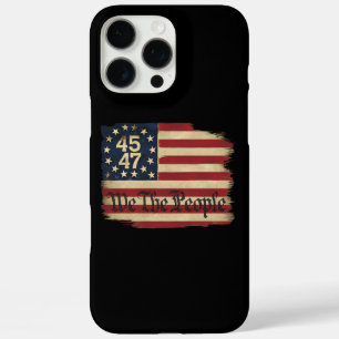 Wir das Volk Trump 45 47 abgenutzte Vintage-Flagge iPhone 16 Pro Max Hülle