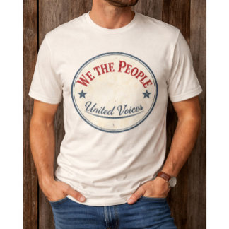 Wir, das Volk, Vintage-Abzeichen T-Shirt