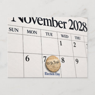 Wir, das Volk, Wahl 2028 Postkarte