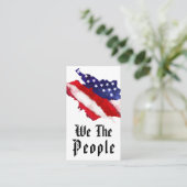 *~* Wir, das Volk, Wasserfarbenamerikanisches Flag Visitenkarte (Stehend Vorderseite)