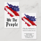 *~* Wir, das Volk, Wasserfarbenamerikanisches Flag Visitenkarte (Vorne/Hinten)