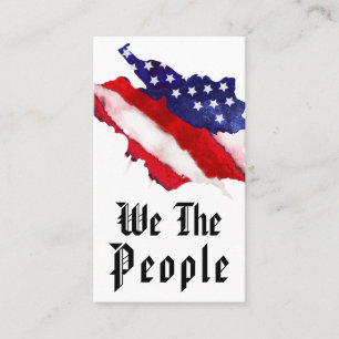 *~* Wir, das Volk, Wasserfarbenamerikanisches Flag Visitenkarte
