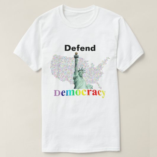 Wir, das Volk, werden die Demokratie verteidigen T-Shirt (Design vorne)