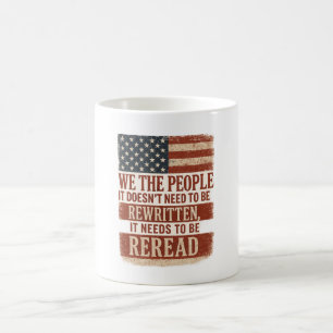 Wir das Volk Wiederlesen Flagge Zitat Kaffeetasse