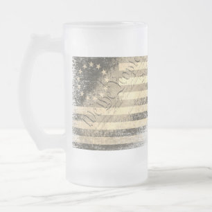 WIR DAS VOLK Wüsten Betsy Ross Amerikanische Flagg Mattglas Bierglas
