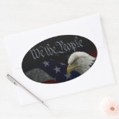 Wir, das Volkslogo Ovaler Aufkleber (Umschlag)