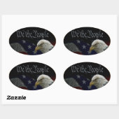 Wir, das Volkslogo Ovaler Aufkleber (Blatt)