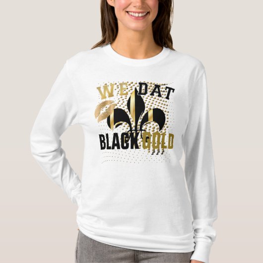 Wir datieren/Liebe/Kuss/Schwarze Goldherzen/Lilie T-Shirt (Vorderseite)