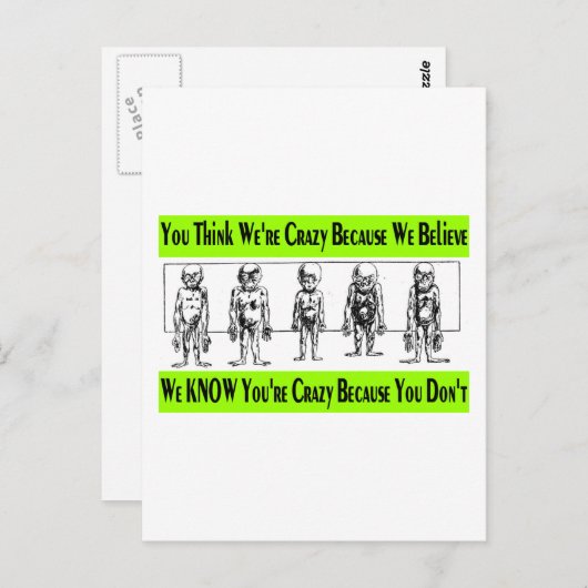 Wir denken postkarte (Vorne/Hinten)