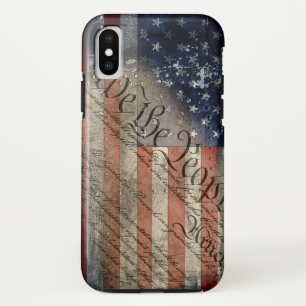 Wir der Leute-Vintage amerikanische Flagge iPhone Case-Mate iPhone Hülle
