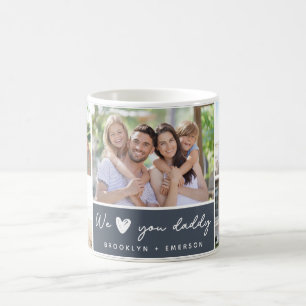Wir ♥ Dich Papa Foto-Collage Kaffeetasse