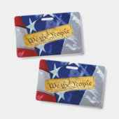 Wir, die amerikanische Flagge Ausweis (Vorder- & Rückseite)