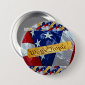 Wir, die amerikanische Flagge Button (Vorne & Hinten)