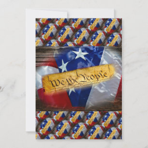 Wir, die amerikanische Flagge Dankeskarte