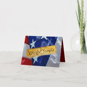 Wir, die amerikanische Flagge Feiertagskarte