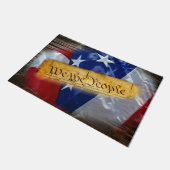 Wir, die amerikanische Flagge Fußmatte (Schrägansicht)