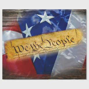 Wir, die amerikanische Flagge Geschenkpapier
