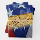 Wir, die amerikanische Flagge Geschenkpapier Set (Beispiel)