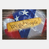 Wir, die amerikanische Flagge Geschenkpapier Set (Vorderseite)