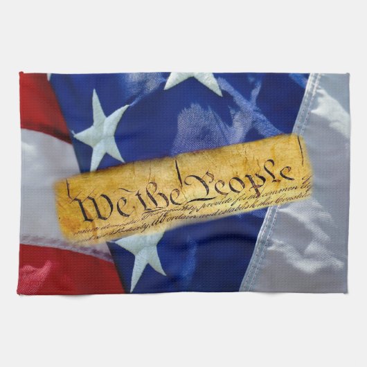 Wir, die amerikanische Flagge Geschirrtuch (Horizontal)