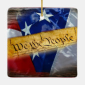 Wir, die amerikanische Flagge Keramikornament (Rückseite)