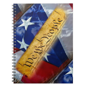 Wir, die amerikanische Flagge Notizblock