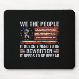 Wir, die amerikanische Flagge Patriotic 1776 USA R Mousepad