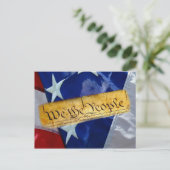 Wir, die amerikanische Flagge Postkarte (Stehend Vorderseite)