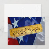 Wir, die amerikanische Flagge Postkarte (Vorne/Hinten)