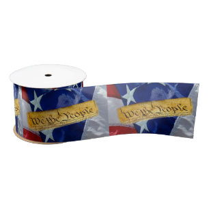 Wir, die amerikanische Flagge Satinband