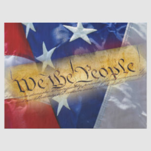 Wir, die amerikanische Flagge Seidenpapier