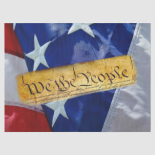 Wir, die amerikanische Flagge Seidenpapier